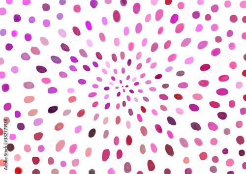 水玉の集中線 グラデーションカラー Wall Mural Wallpaper Murals 佑季 菊地