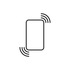 linear phone icon like call or vibration
