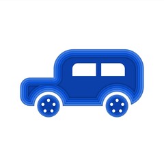 Car wih paper art style