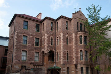 Sydney Australia, facade of the Nightingale building erected in 1868. The building the oldest surviving building designed by the nineteenth century architect Thomas Rowe