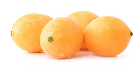 Marian plum fruit isolated on white background