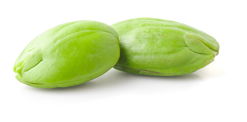 Sato seeds bitter bean isolated on white background