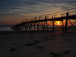 Fototapeta na wymiar Sunset from the jetty