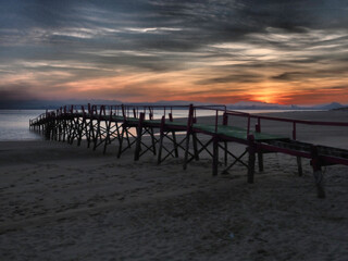 Fototapeta na wymiar Sunset from then jetty.