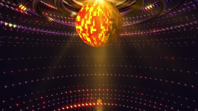 Gold Disco Ball VJ Background Loop