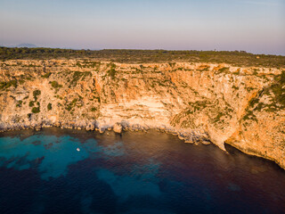 Fototapeta na wymiar Panoramic cliff of Llucmajor, Majorca, Balearic Islands, Spain