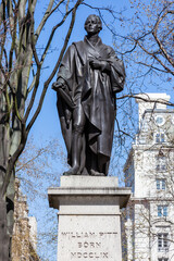 William Pitt the younger statue erected in Hanover Square in 1831 a British prime minister of the...