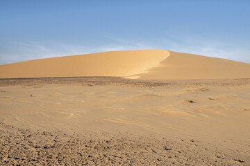 Sand dunes in the Sahara Desert of northern Chad	