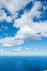 Fototapeta premium clouds over the mediterranean,Banyalbufar, Mallorca, Spain