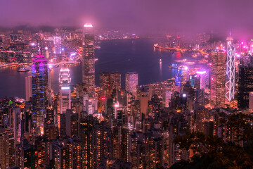 Victoria Harbour in Hong Kong during the third wave of pandemic