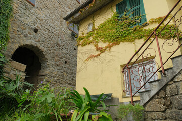 Il villaggio di Cornice nel territorio di Sesta Godano, La Spezia, Liguria, Italia.