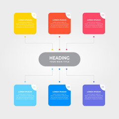Flat infographic design template
