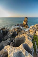 Atlantic sea cliffs in Peniche, Portugal