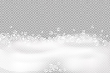 Shampoo bubbles texture.Bath lather vector illustration and shampoo bubbles texture.