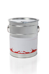 Paint bucket on a white background