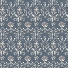 Deurstickers Vintage floral seamless patten. Classic Baroque wallpaper. seamless vector background © antalogiya