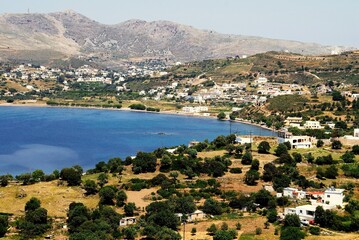 Fototapeta na wymiar View of Drymonas village in Leros island, Greece.