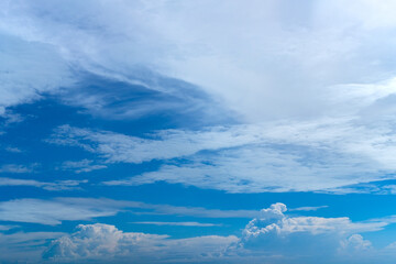 Blue sky with cloud, background.