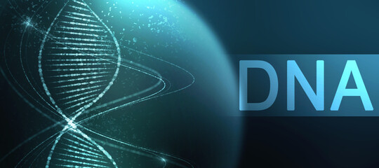 2d render of dna structure, abstract background
