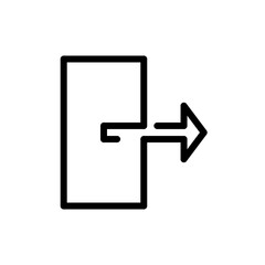 Logout icon. internet button with white background