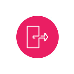 Logout icon. internet button with white background