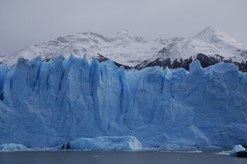 Massive glacier wall face
