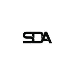 Obraz premium sda letter original monogram logo design