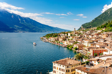 Fototapeta na wymiar Limone, town on Garda Lake, Lombardy, Italy