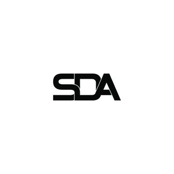 sda letter original monogram logo design