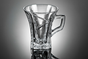 elegant crystal container.Dramatic modern background