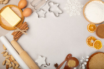 Christmas cookie cooking background