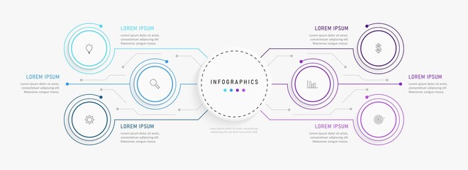 Vector Infographic label design template with icons and 6 options or steps. Can be used for process diagram, presentations, workflow layout, banner, flow chart, info graph.