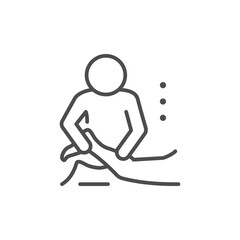 Massage procedure line outline icon