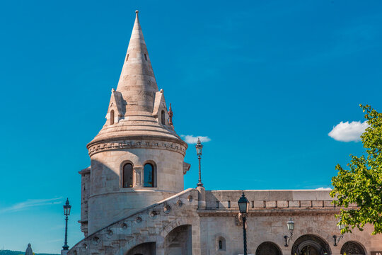 Hal&aacute;szb&aacute;stya, aslo known as the Fisherman castle, the landmark in Budapest, Hungary.