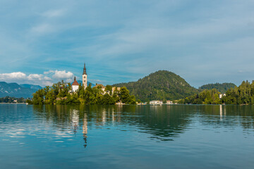 The Bled lake in Slovenia, summer time.