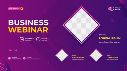 Vector graphic of Purple Geometric background. Suitable for web banner, business webinar, seminar, Corporate Meeting, landing page, wallpaper, poster and many more