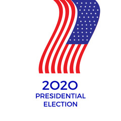 USA flag 2020 presidential election concept
