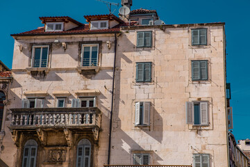 The roman architectures in old town Split, Croatia.