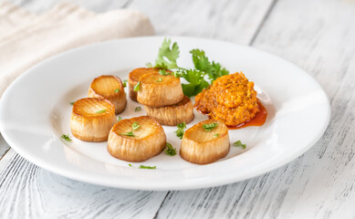 King oyster mushroom scallops