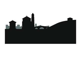 Fototapeta premium Potenza city skyline in Italy. 