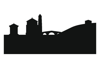 Obraz premium Potenza city skyline in Italy. 