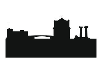 Obraz premium Taranto city skyline in Italy.