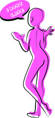 Naklejka na ściany i meble person silhouette set. colorful human silhouette