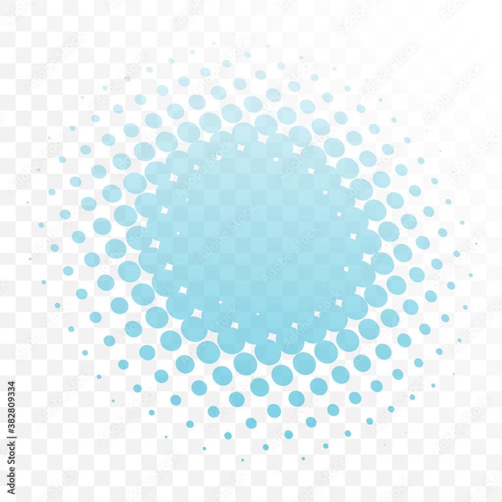 Poster colorful halftone vector pattern, texture in 3d perspective. circles, dots, screentone illustration.