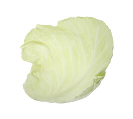 Leaf of fresh ripe cabbage isolated on white