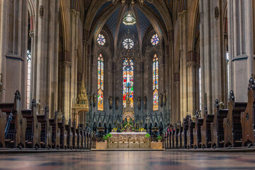 Obraz premium Inside view of Zagreb Cathedral in Zagreb, the capital of Croatia.