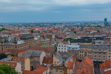 Fototapeta na wymiar The citysacape of Zagreb, the capital of Croatia.