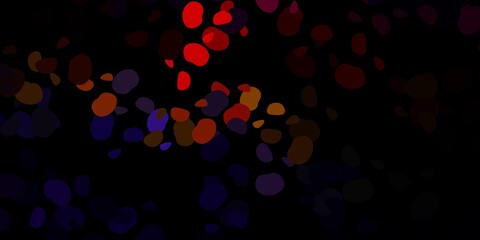Dark multicolor vector backdrop with chaotic shapes.
