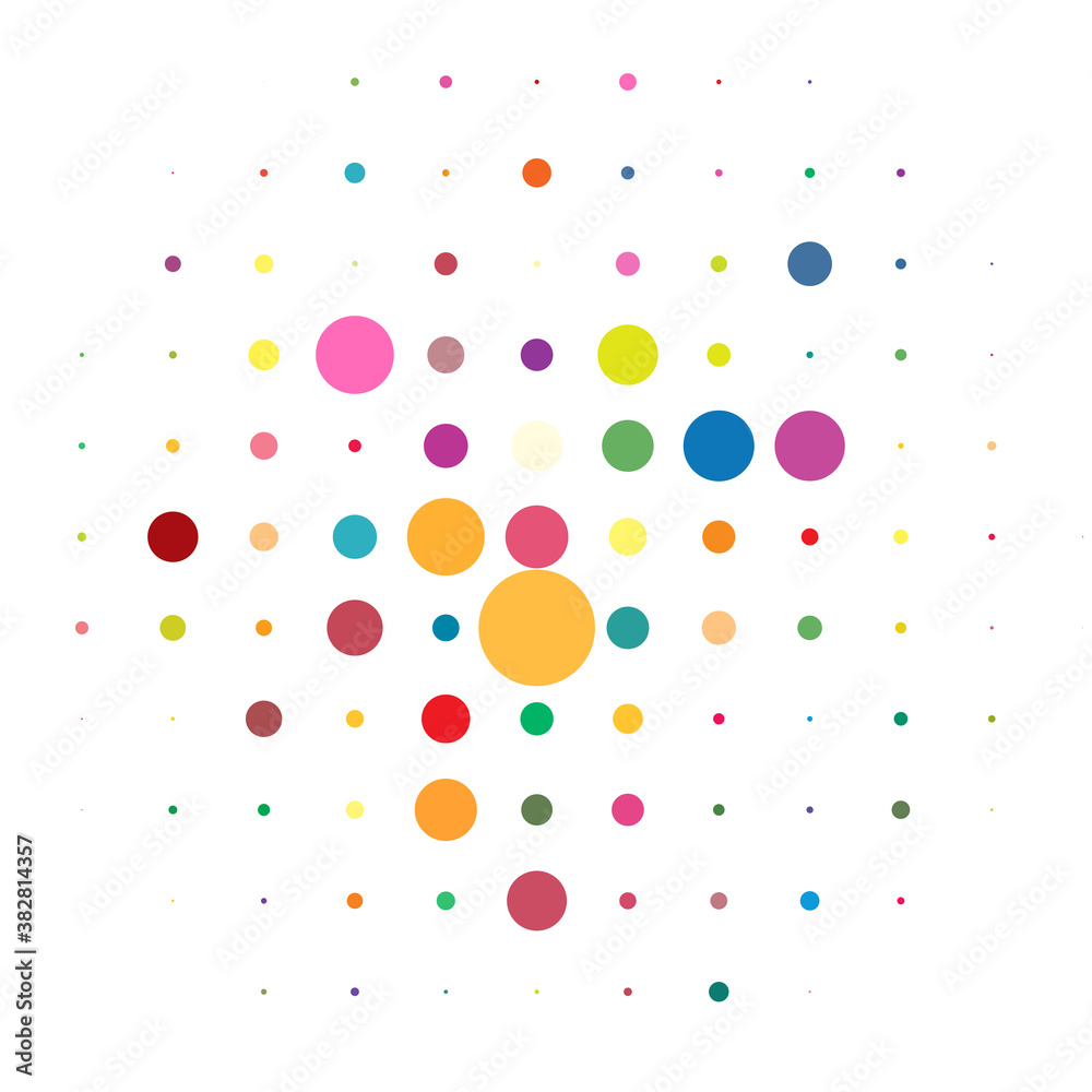 Poster random dots, circles halftone (half-tone) element. speckles, freckles vector illustration. stipple-s