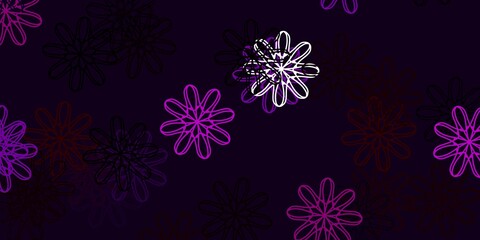 Light Blue, Red vector natural layout with flowers.